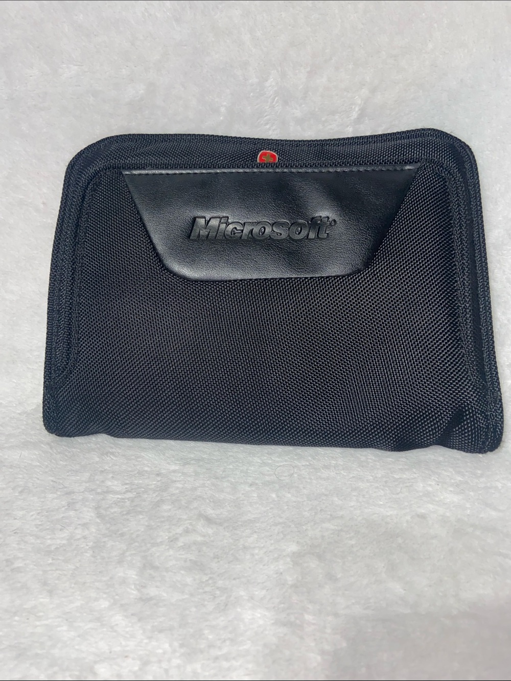 Microsoft Black and Red Zip-Top Toiletry & Electronics Pouch